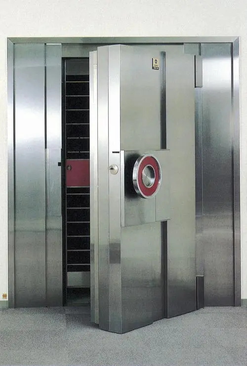  銀行金庫門
